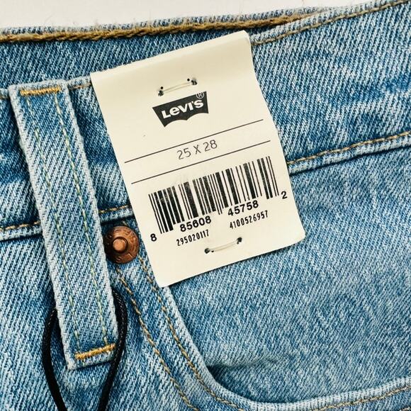 Levi's 501 Skinny High Waist Button Fly Butt Ass Rip Custom NEW 25 x 28 - Picture 5 of 8